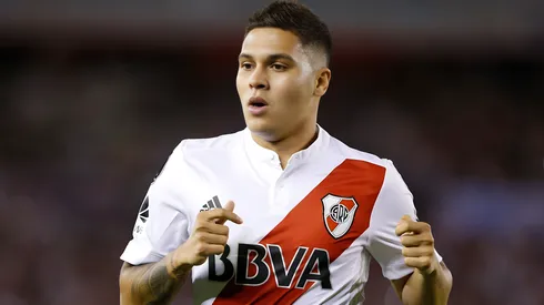 Juan Fernando Quintero of River Plate looks on during a match between River Plate and Emelec as part of Copa CONMEBOL Libertadores 2018 at Estadio Monumental Antonio Vespucio Liberti on April 26, 2018 in Buenos Aires, Argentina. Gringo foi negado pela torcida