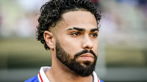 Calebe jogador do Fortaleza durante partida contra o Horizonte no estadio Arena Castelao pelo campeonato Cearense 2024. Jogador não deve chegar ao Inter