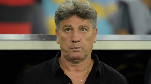 Renato Gaucho tecnico do Gremio durante partida contra o Flamengo no estadio Maracana pelo campeonato Brasileiro A 2018. Treinador quer reforço do lateral brasileiro.