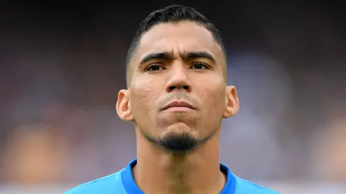 Allan of SSC Napoli during the Serie A match between SSC Napoli and US Sassuolo at Stadio San Paolo on October 29, 2017 in Naples, Italy.
