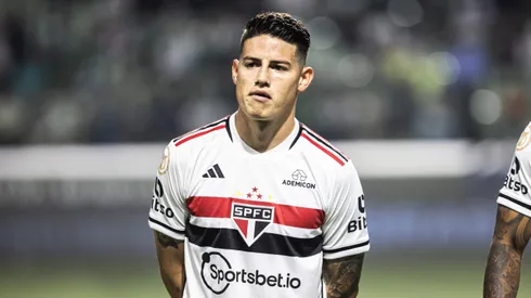 James Rodriguez jogador do Sao Paulo durante partida contra o Palmeiras no estadio Arena Allianz Parque pelo campeonato Brasileiro A 2023. Meio-campista vive drama no Rayo