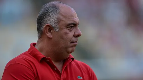Marcos Braz dirigente do Flamengo antes da partida contra o Atlético-GO no estádio Maracanã pelo campeonato Brasileiro A 2024. Foto: Thiago Ribeiro/AGIF