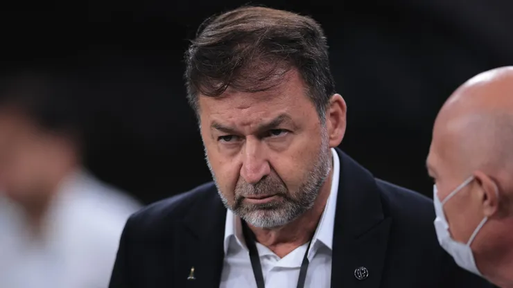 Augusto Melo presidente do Corinthians durante partida contra o Grêmio no estádio Arena Corinthians pelo campeonato Brasileiro A 2024. Foto: Ettore Chiereguini/AGIF