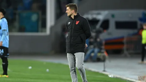 Foto: José Tramontin/athletico.com.br – Varini durante confronto contra o Belgrano na Sul-Americana.