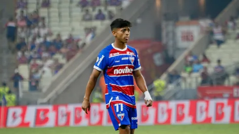Kervin Andrade jogador do Fortaleza durante partida contra o Vitoria no estádio Arena Castelão pelo campeonato Brasileiro A 2024. Foto: Baggio Rodrigues/AGIF