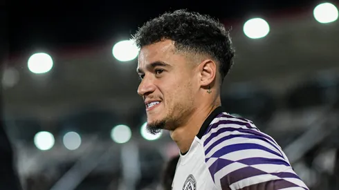 Philippe Coutinho jogador do Vasco durante aquecimento antes da partida contra o Bragantino no estadio Sao Januario pelo campeonato Brasileiro A 2024.