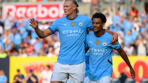 Haaland comemora gol do City em amistoso pré-temporada (ZUMA Press, Inc. / Alamy Stock Photo)