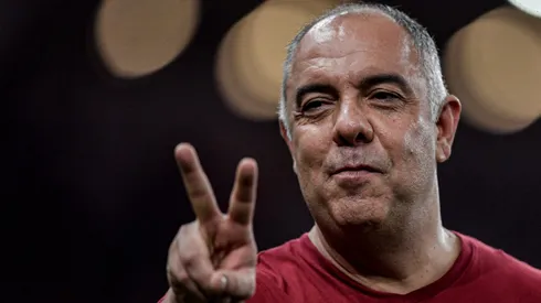 Marcos Braz, dirigente do Flamengo, durante partida contra o Atletico-MG no Maracanã, pelo Campeonato Brasileiro.