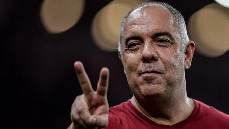 Marcos Braz, dirigente do Flamengo, durante partida contra o Atletico-MG no Maracanã, pelo Campeonato Brasileiro.