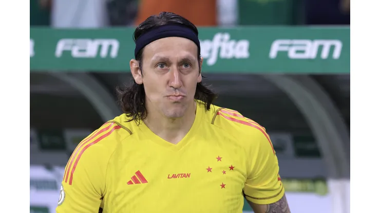 Cássio durante confronto contra o Palmeiras no Campeonato Brasileiro de 2024.
