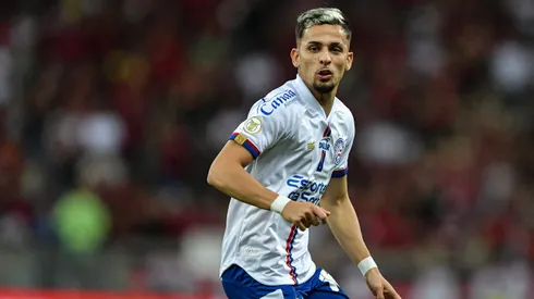 Biel jogador do Bahia durante partida contra o Flamengo no estadio Maracana pelo campeonato Brasileiro A 2024. Foto: Thiago Ribeiro/AGIF