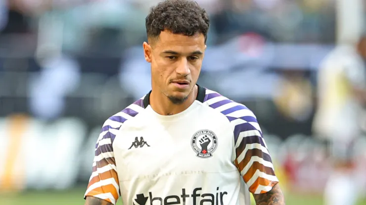 Philippe Coutinho jogador do Vasco durante aquecimento antes da partida contra o Atletico-MG no estadio Arena MRV pelo campeonato Brasileiro A 2024.