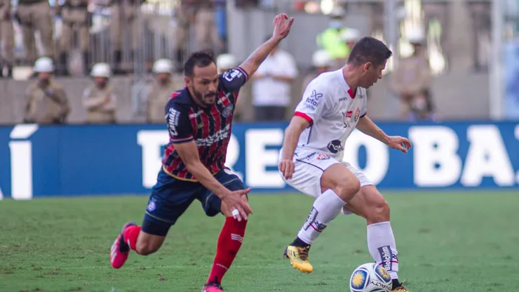 Osvaldo jogador do Vitoria durante partida contra o Bahia no estadio Arena Fonte Nova pelo campeonato Copa do Nordeste 2023. Foto: Jhony Pinho/AGIF
