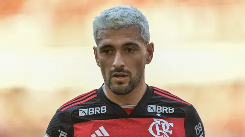 Arrascaeta jogador do Flamengo durante partida contra o Atletico-GO no estadio Maracana pelo campeonato Brasileiro A 2024. Foto: Thiago Ribeiro/AGIF