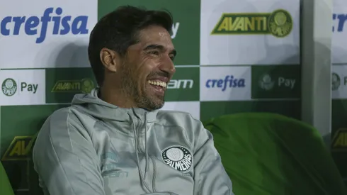 SAO PAULO, BRAZIL – JUNE 20: Head coach Abel Ferreira of Palmeiras laughs during the match between Palmeiras and Red Bull Bragantino at Allianz Parque on June 20, 2024 in Sao Paulo, Brazil. (Photo by Ricardo Moreira/Getty Images)