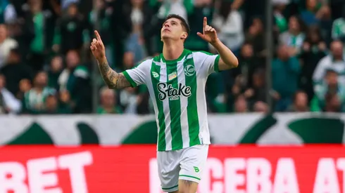 Ronaldo, jogador do Juventude, comemora seu gol durante partida contra o Fluminense pelo Campeonato Brasileiro A 2024.