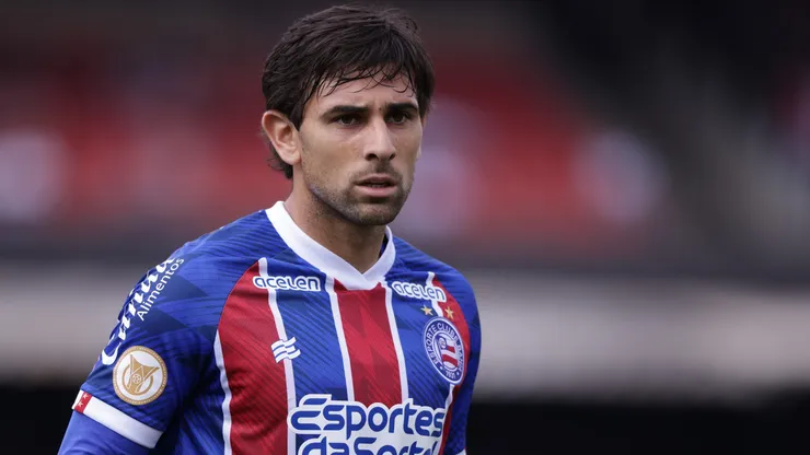 Acevedo jogador do Bahia durante partida contra o Sao Paulo no estadio Morumbi pelo campeonato Brasileiro A 2023.