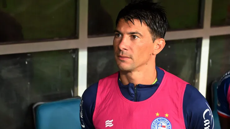Victor Cuesta, jogador do Bahia durante partida contra o Fortaleza no estadio Arena Fonte Nova pelo campeonato Brasileiro A 2024.