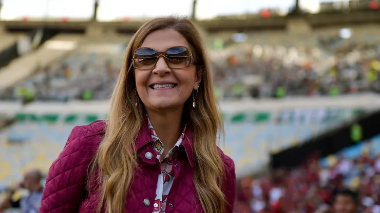 Leila Pereira Presidente do Palmeiras durante partida contra o Flamengo no estádio Maracanã pelo campeonato Brasileiro A 2024. Foto: Thiago Ribeiro/AGIF