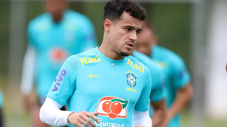 Philipe Coutinho jogador do Seleção Brasileira durante treino no Centro de Treinamento CT Toca II.