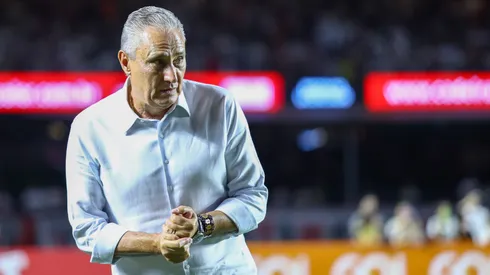 Tite técnico do Flamengo durante partida contra o São Paulo no estádio Morumbi pelo campeonato Brasileiro A 2024. Foto: Marco Miatelo/AGIF