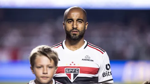 Lucas Moura jogador do Sao Paulo durante partida contra o Cuiaba no estadio Morumbi pelo campeonato Brasileiro A 2023.