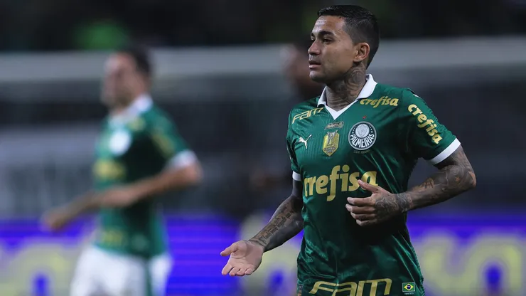 Dudu jogador do Palmeiras durante partida contra o Atletico-GO (Foto: Ettore Chiereguini/AGIF)