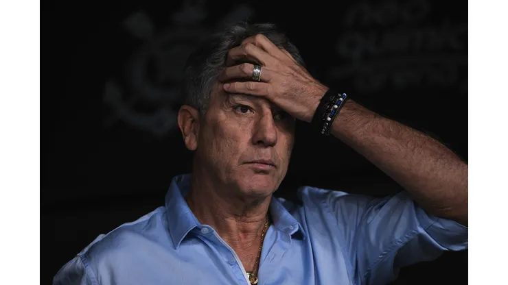 Renato Portaluppi técnico do Grêmio durante partida contra o Corinthians no estadio Arena Corinthians pelo campeonato Brasileiro A 2024. Foto: Ettore Chiereguini/AGIF