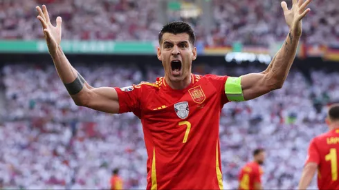 Morata durante confronto contra a Alemanha na Euro 2024.