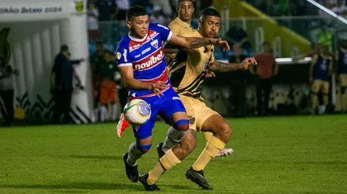 Hércules jogador do Fortaleza durante partida contra o Athletico-PR no estádio Presidente Vargas (CE) pelo campeonato Brasileiro A 2024. Foto: Baggio Rodrigues/AGIF