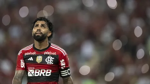 Gabigol jogador do Flamengo durante partida contra o Maringa no estadio Maracana pelo campeonato Copa do Brasil 2023. Centroavante pode mudar de clube