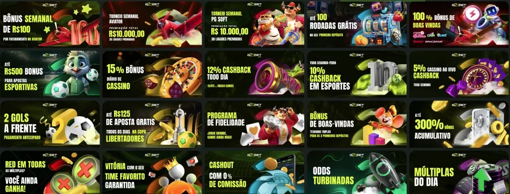 Captura de tela das promoções do site oficial da B2XBET. 