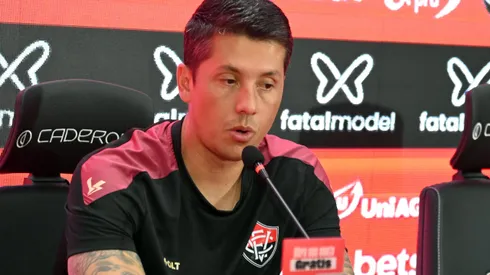 Carpini durante coletiva após confronto contra o Atlético-MG no Brasileirão de 2024.