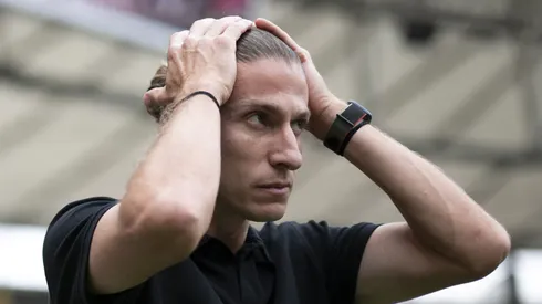 Filipe Luís técnico do Flamengo durante partida contra o Juventude no estádio Maracanã pelo campeonato Brasileiro A 2024. Foto: Jorge Rodrigues/AGIF