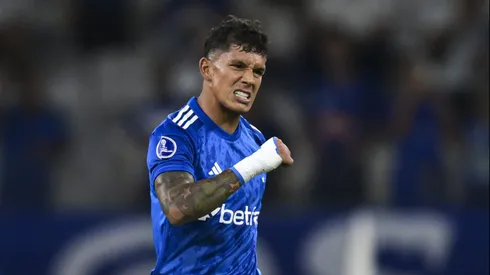 BELO HORIZONTE, BRAZIL – APRIL 11: Lucas Romero of Cruzeiro celebrates after scoring the first goal of the match between Cruzeiro and Alianza Petrolera as part of the Copa CONMEBOL Sudamericana 2024 at Mineirao Stadium on April 11, 2024 in Belo Horizonte, Brazil. (Photo by Pedro Vilela/Getty Images)