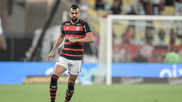 Fabricio Bruno, jogador do Flamengo, durante partida contra o Vasco pelo campeonato Brasileiro A 2024. Foto: Thiago Ribeiro/AGIF