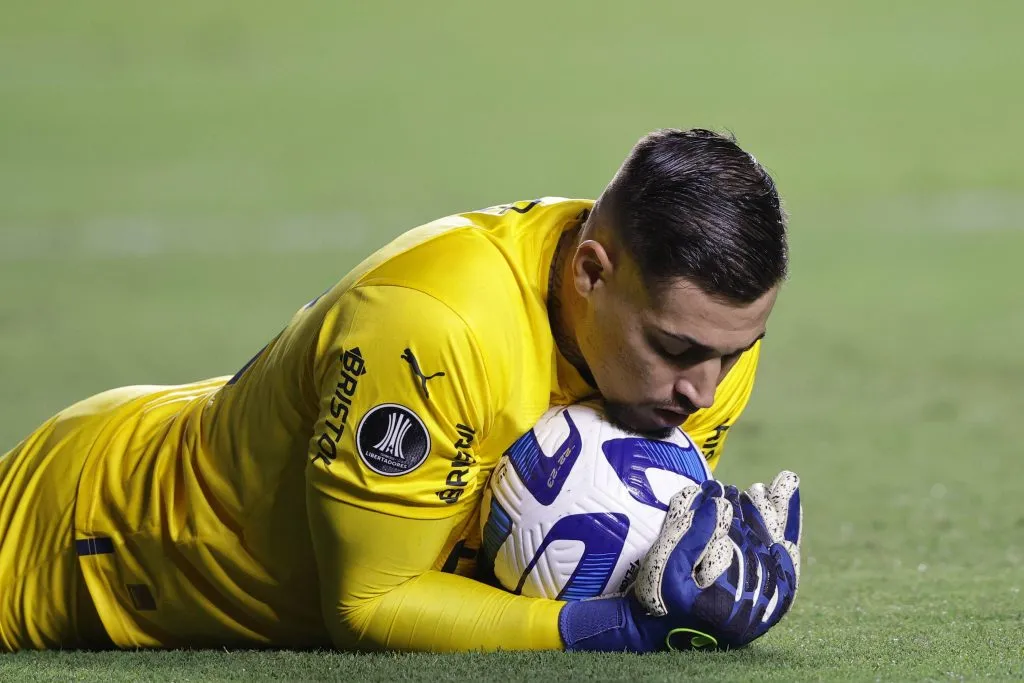 Jean Fernandes durante partida contra o Palmeiras na Libertadores 2023. Foto: Ettore Chiereguini/AGIF