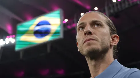 RIO DE JANEIRO, BRAZIL – OCTOBER 17: Filipe Luis coach of Flamengo looks on prior to the match between Flamengo and Fluminense as part of Brasileirao 2024 at Maracana Stadium on October 17, 2024 in Rio de Janeiro, Brazil. (Photo by Wagner Meier/Getty Images)