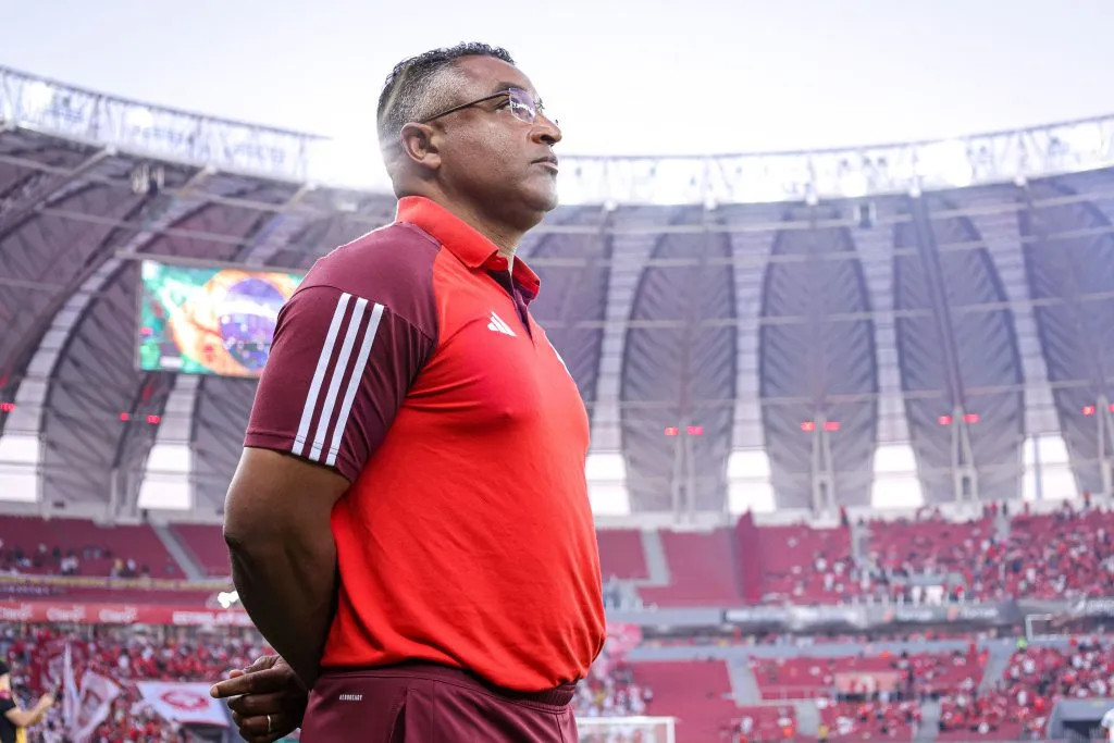 Roger Machado tecnico do Internacional durante partida contra o Vitoria no estadio Beira-Rio pelo campeonato Brasileiro A 2024. Foto: Maxi Franzoi/AGIF