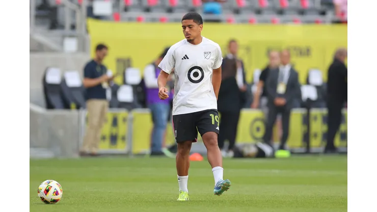 Evander em aquecimento na MLS ALL-Star