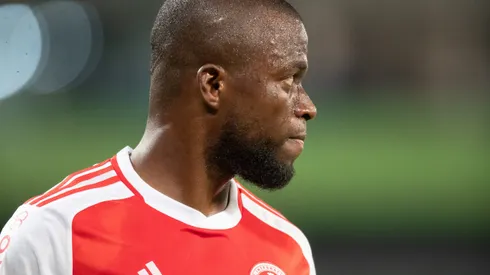 Valencia jogador do Internacional durante partida contra o Cuiaba no estadio Arena Pantanal pelo campeonato Brasileiro A 2024.