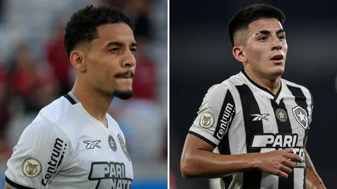 Foto 1: Robson Mafra/AGIF / Foto 2: Thiago Ribeiro/AGIF – Gregore e Almada em campo pelo Botafogo.
