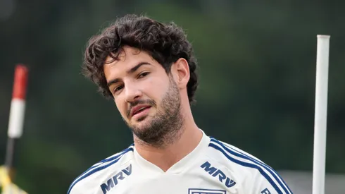 Alexandre Pato durante treino do Sao Paulo no CT Barra Funda.