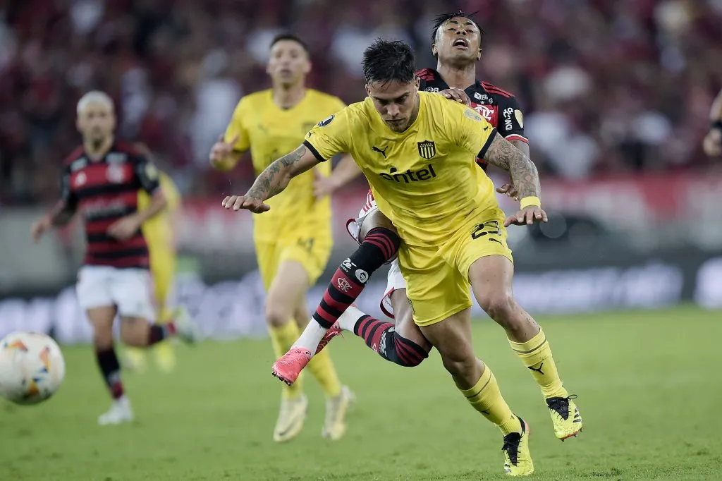 Sequeira jogador do Penarol durante partida no estadio Maracana pelo campeonato Copa Libertadores 2024. Foto: Alexandre Loureiro/AGIF