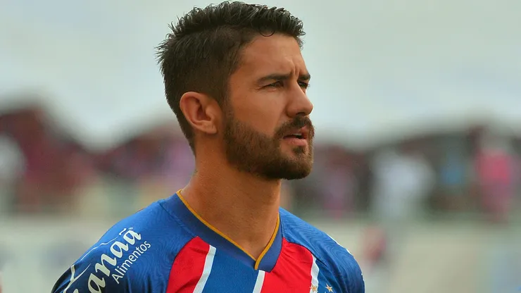 Everaldo, jogador do Bahia durante partida contra o Corinthians no estadio Fonte Nova pelo campeonato Brasileiro A 2024.