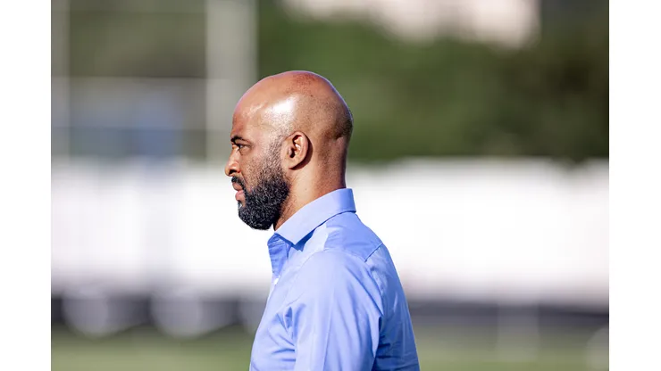 Fabinho durante treinamento do Corinthians em 2024.