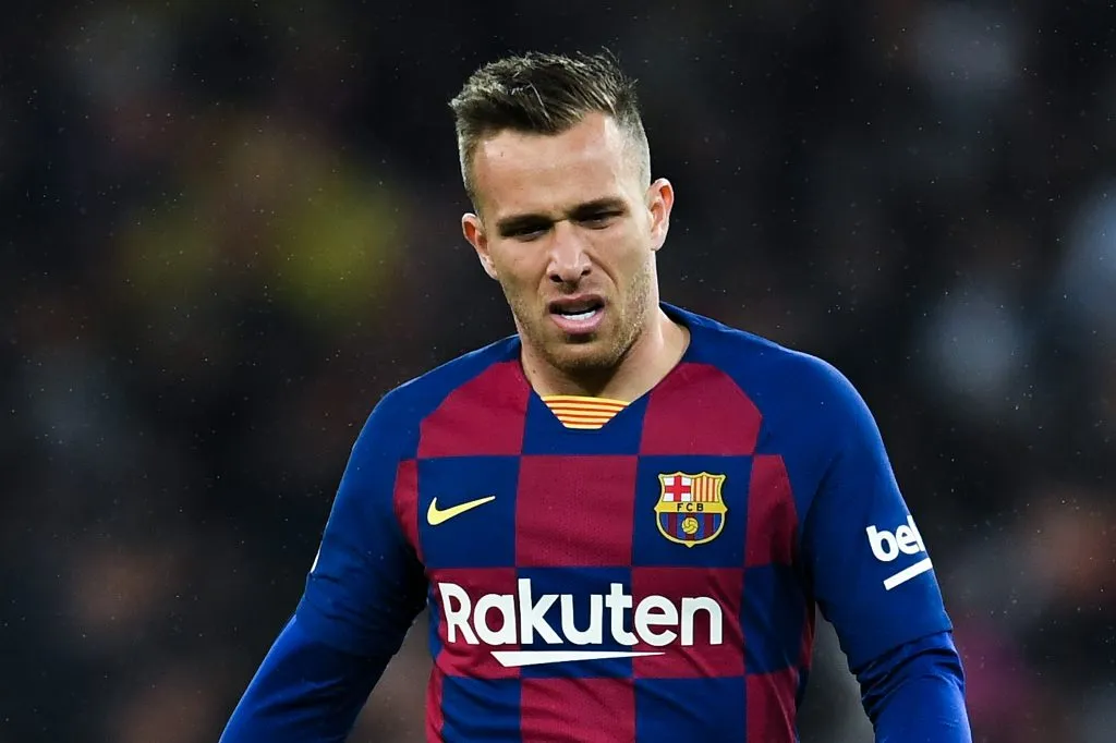 Arthur Melo of FC Barcelona looks on during the Liga match between Real Madrid CF and FC Barcelona at Estadio Santiago Bernabeu on March 01, 2020 in Madrid, Spain. (Photo by David Ramos/Getty Images)