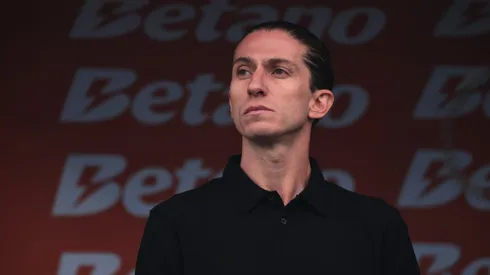 Filipe LuÍs, tÉcnico do Flamengo, durante partida contra o Corinthians, pela Copa do Brasil.