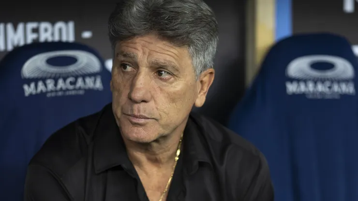 Renato Portaluppi técnico do Grêmio durante partida contra o Fluminense no estádio Maracanã pelo campeonato Copa Libertadores 2024. Foto: Jorge Rodrigues/AGIF