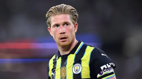 Kevin De Bruyne of Manchester City during the Premier League match between West Ham United FC and Manchester City FC at London Stadium on August 31, 2024 in London, England.